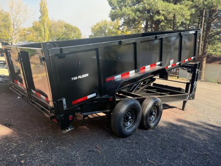 New 2025 Top Hat Trailers 7'X16' Gooseneck Dump Trailer 14000 lb G.V.W. 3' Sides