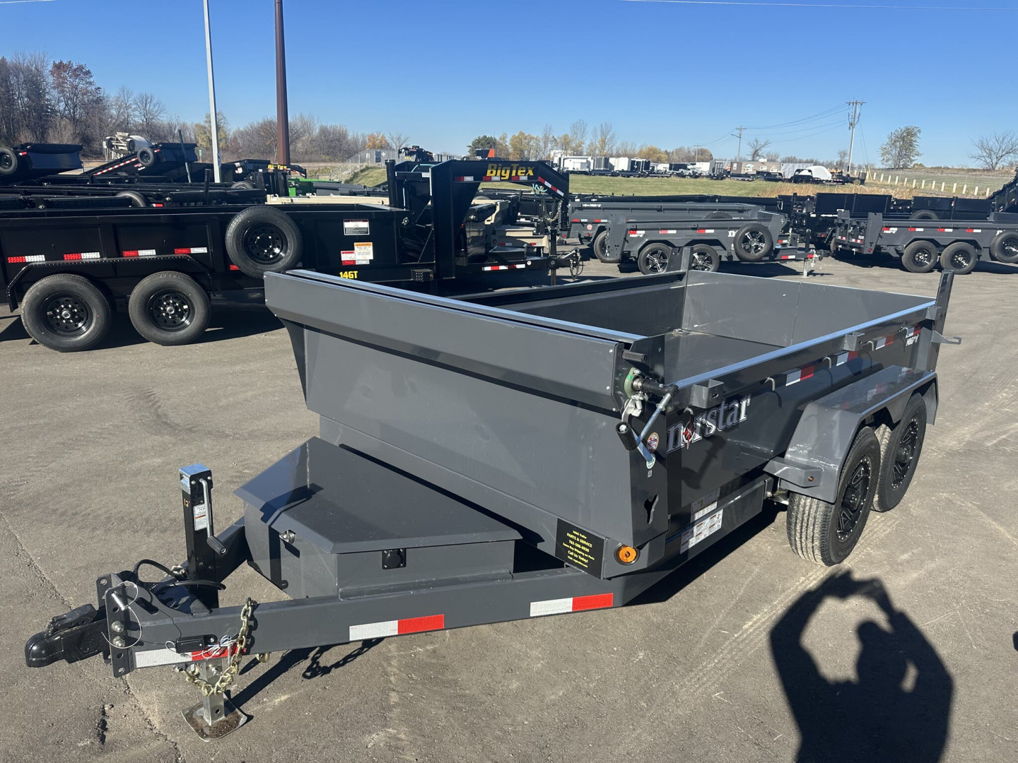 New DCB 72X12 10K DUMP TRAILER - GRAY