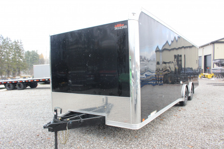 New 2025 United LIM 8.5' x 28' - Enclosed Car Hauler - 9990# GVW - RAMP DOOR - Beavertail