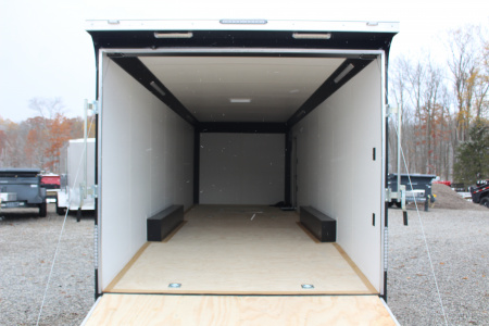 New 2025 United LIM 8.5' x 28' - Enclosed Car Hauler - 9990# GVW - RAMP DOOR - Beavertail