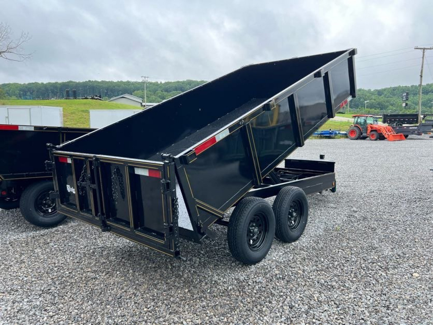 New 2026 P & T Trailers 7K 6X12 DUMP SREAD GATE Dump Trailer