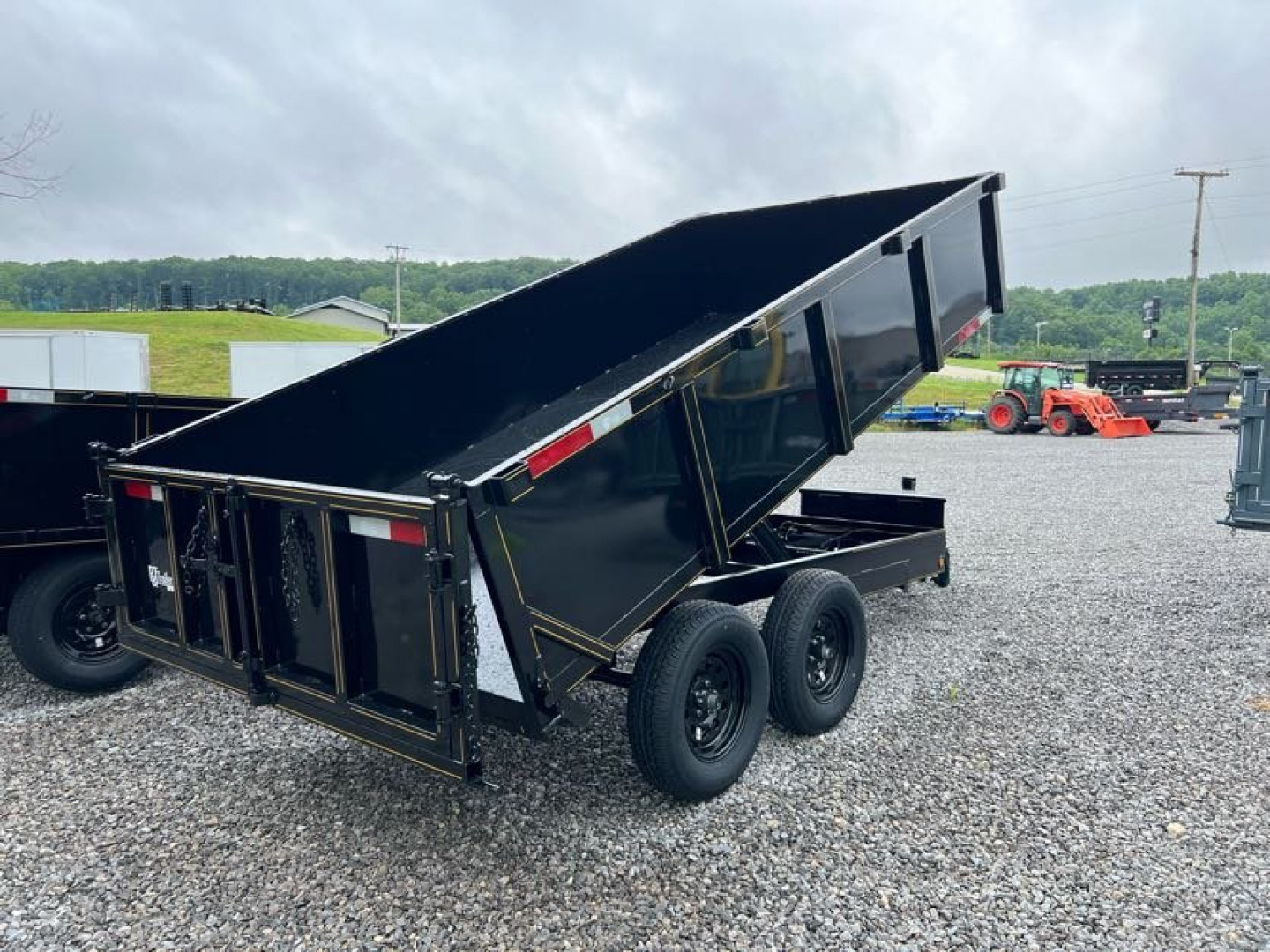 New 2026 P & T Trailers 7K 6X12 DUMP SREAD GATE Dump Trailer