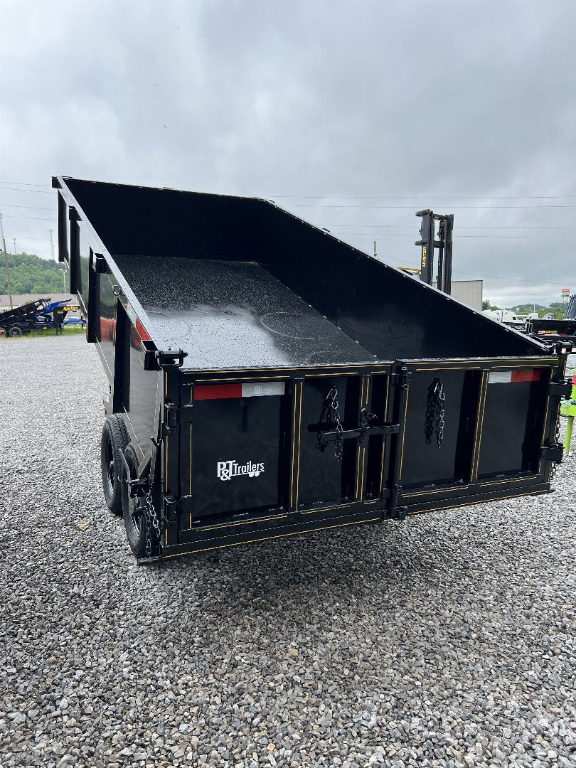 New 2026 P & T Trailers 7K 6X12 DUMP SREAD GATE Dump Trailer