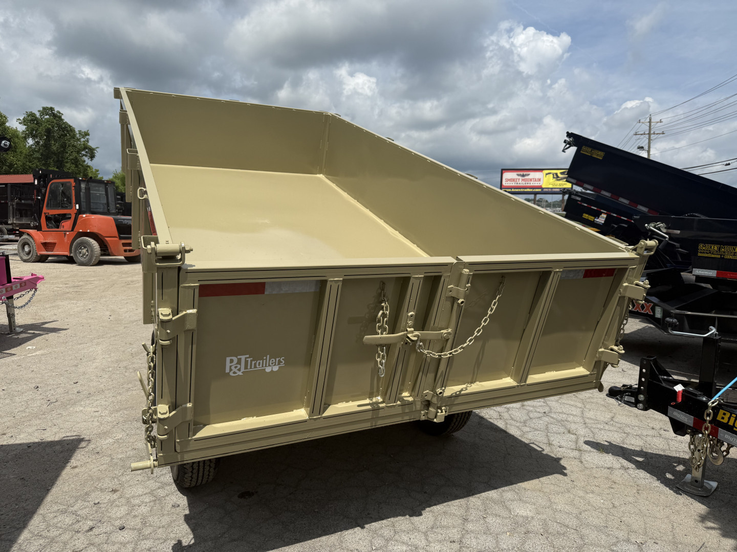 New 2026 P & T Trailers 7K 6X12 DUMP SREAD GATE Dump Trailer