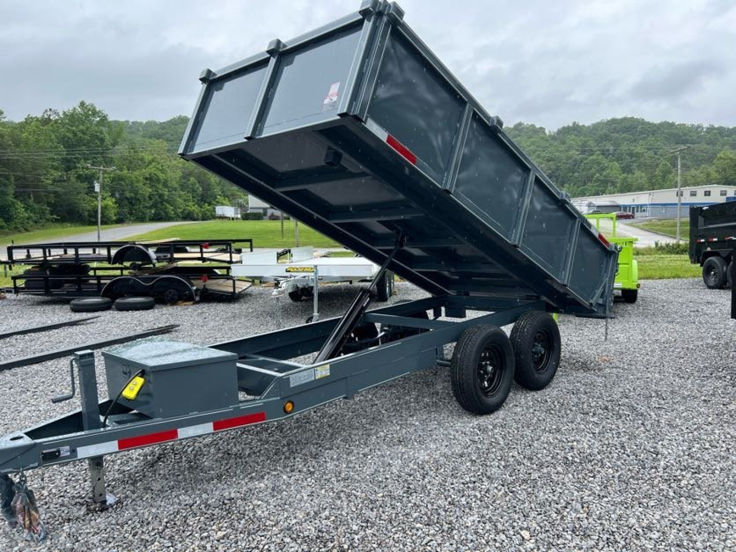 New 2026 P & T Trailers 7K 6X12 DUMP SREAD GATE Dump Trailer
