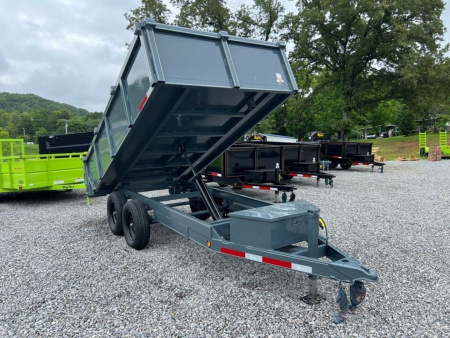 New 2026 P & T Trailers 7K 6X12 DUMP SREAD GATE Dump Trailer