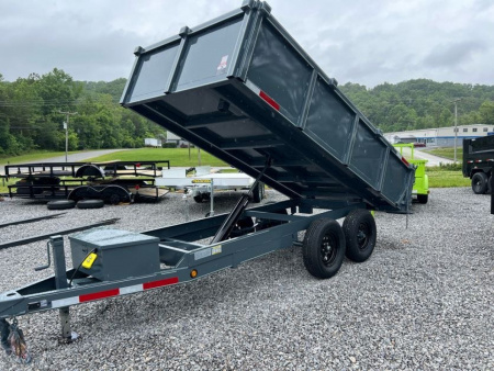 New 2026 P & T Trailers 7K 6X12 DUMP SREAD GATE Dump Trailer