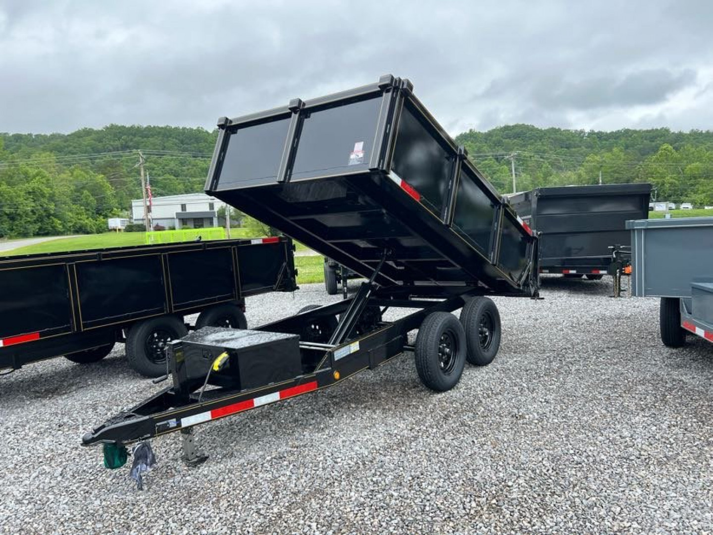 New 2026 P & T Trailers 7K 6X10 DUMP SREAD GATE Dump Trailer
