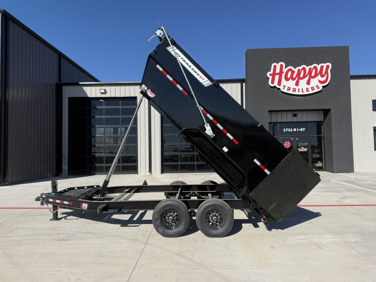 New 2026 PJ 83"x14' BP Tandem Axle Low Pro Telescopic Dump w/ 48" Sides – DT Voyager Package