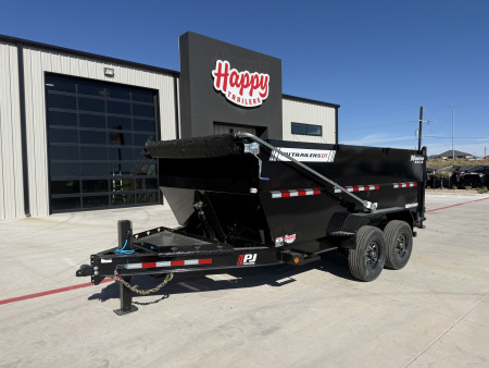 New 2026 PJ 83"x14' BP Tandem Axle Low Pro Telescopic Dump w/ 48" Sides – DT Voyager Package