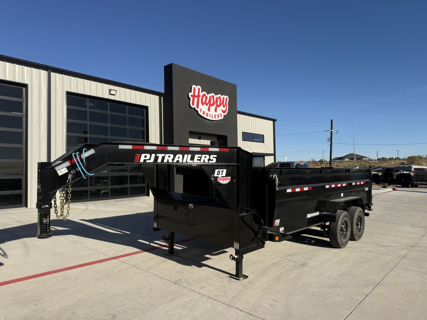 New 2026 PJ 83"x16' GN Tandem Axle Low Pro Telescopic Dump w/ 36" Sides – DT