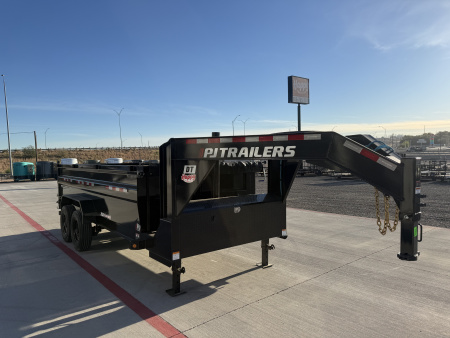 New 2026 PJ 83"x16' GN Tandem Axle Low Pro Telescopic Dump w/ 36" Sides – DT