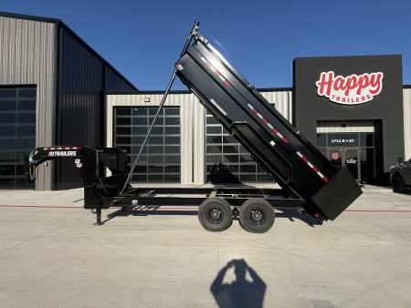 New 2026 PJ 83 x16' GN Tandem Axle Low Pro Telescopic Dump w/ 36  Sides – DT
