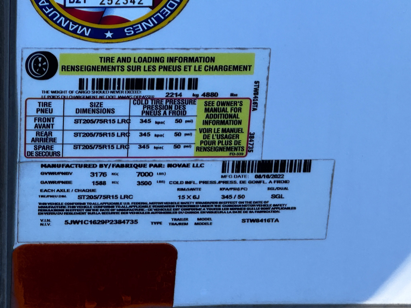 Used 2024 Sure-Trac 7x16 7k Motorcycle Cargo / Enclosed Trailer