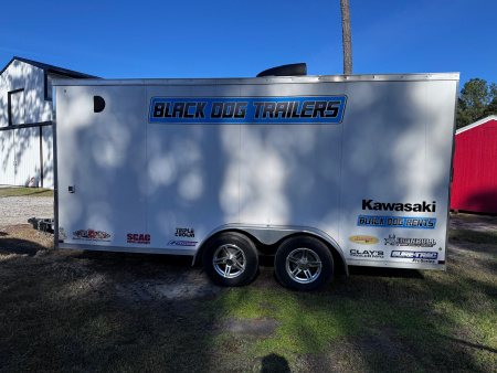 Used 2024 Sure-Trac 7x16 7k Motorcycle Cargo / Enclosed Trailer