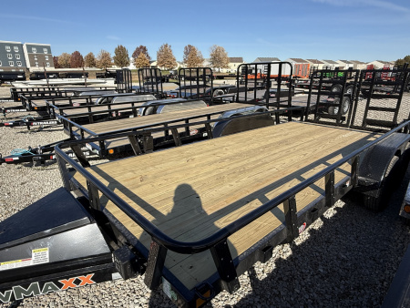 New 2026 RAWMAXX UTILITY UTX1883BP7K 83X18 TA DOVETAIL W/ HD GATE (GVW:7000) JET BLACK