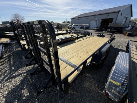 New 2026 RAWMAXX UTILITY UTX1883BP7K 83X18 TA DOVETAIL W/ HD GATE (GVW:7000) JET BLACK