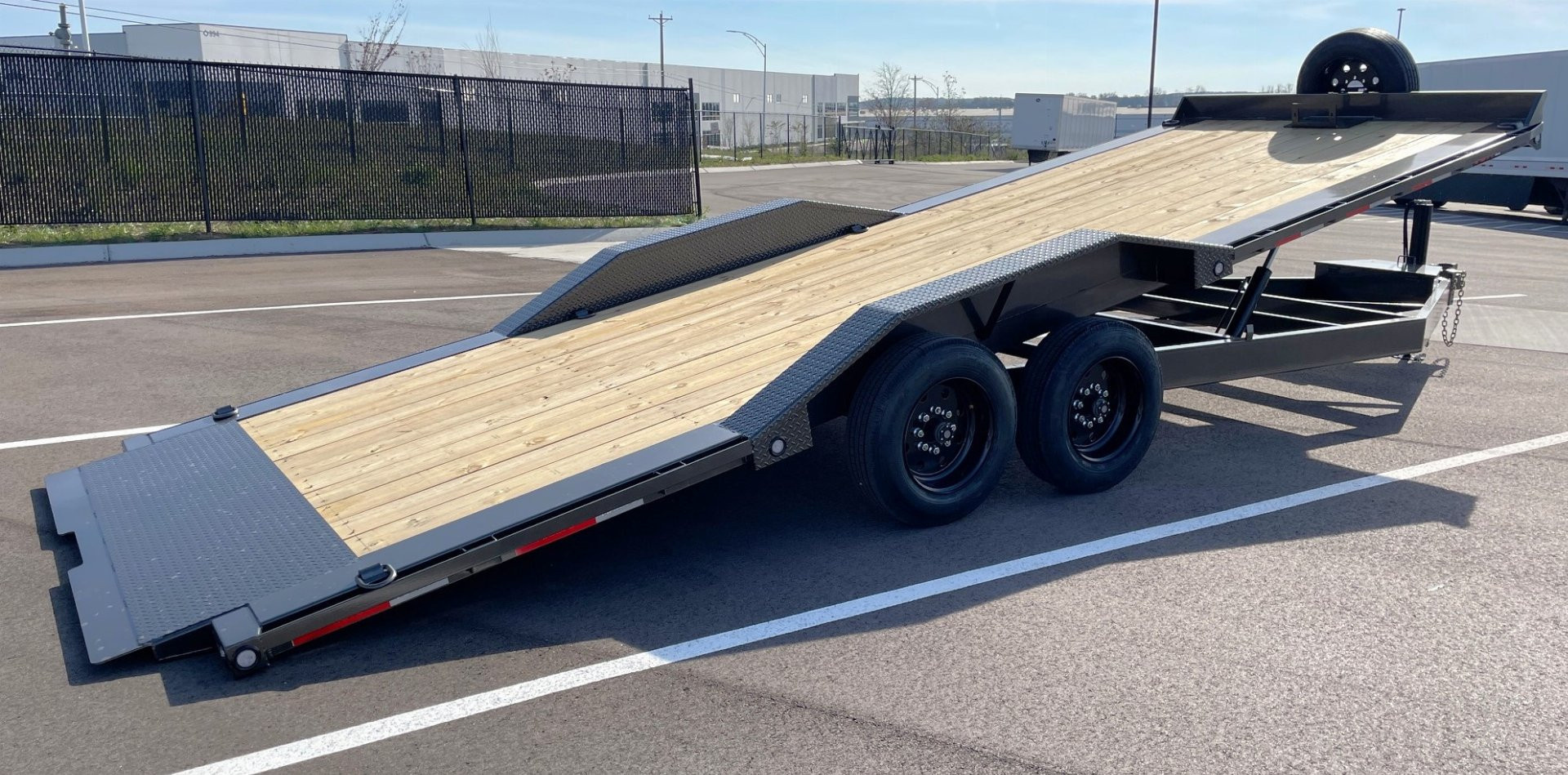 New MAXX-D T8X 102"x 24' Power Tilt Equipment Trailer w/ Hydraulic Jack, 17,500 (GVWR), Spare