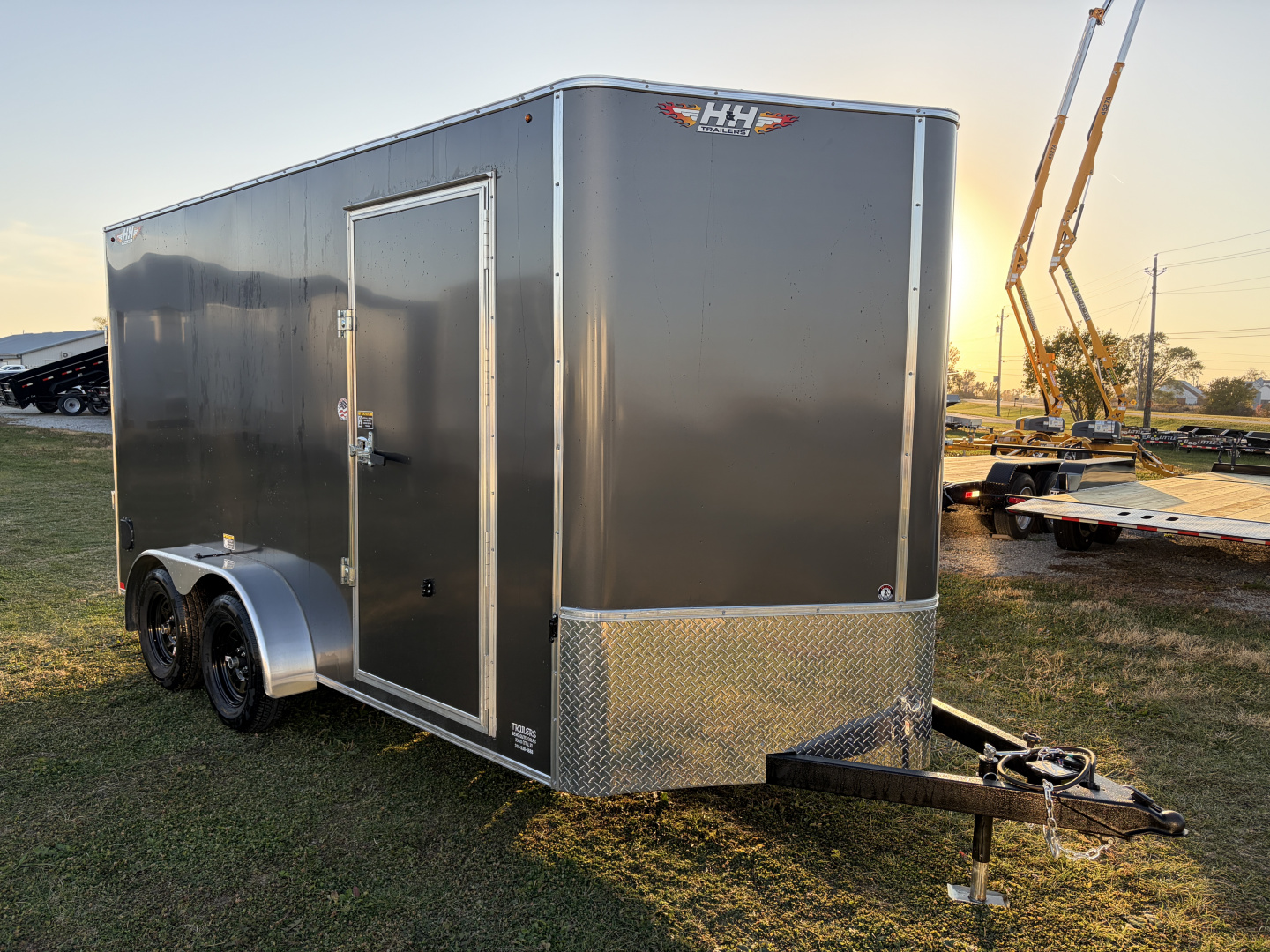 New 2025 H&H Trailers 7x14 HH Series Flat Top V-Nose
