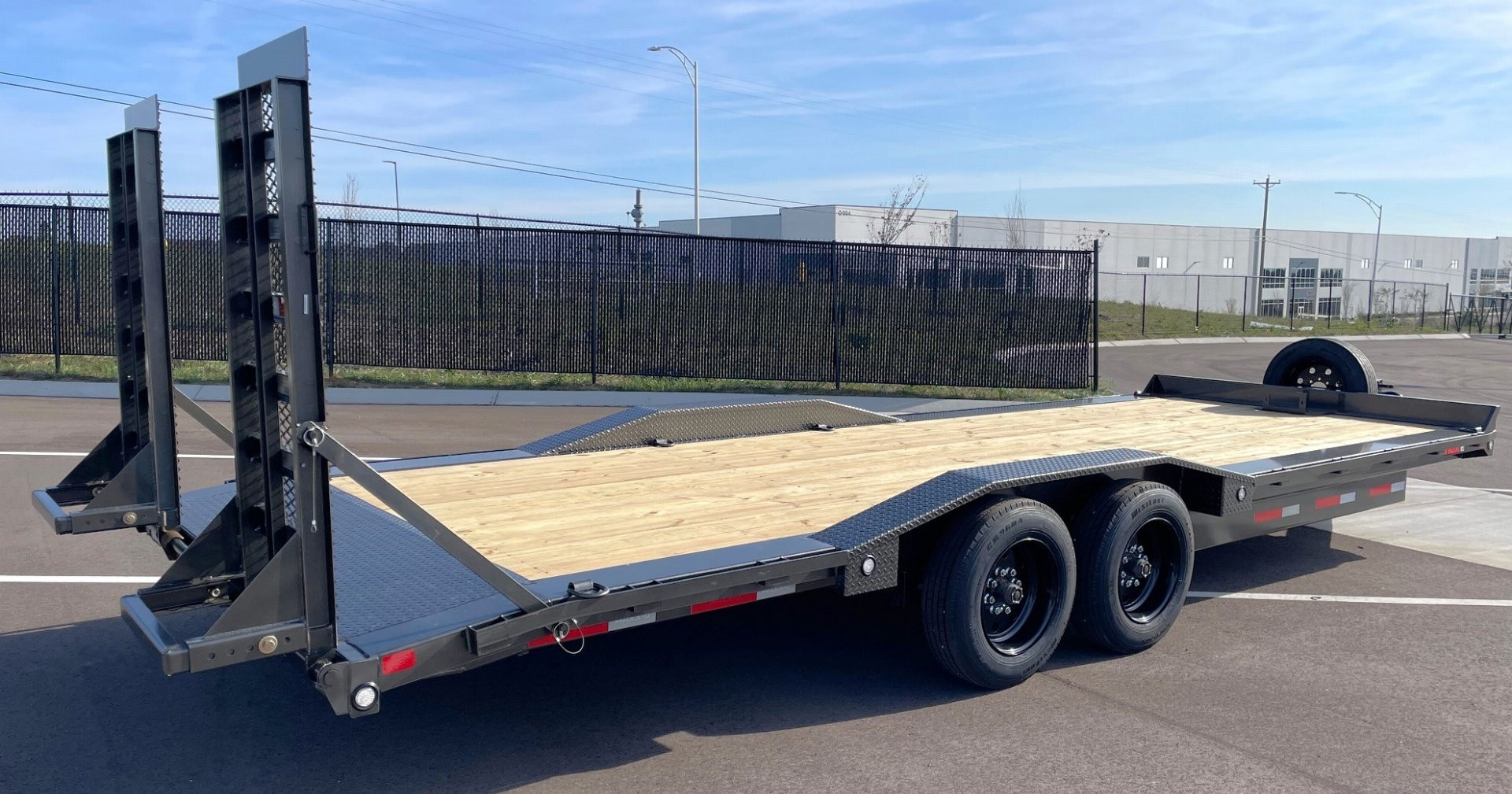 New MAXX- D H8B 102"x 24' Buggy Hauler / Equipment Trailer 17500 (GVWR)-Drive Over Fenders, Spare