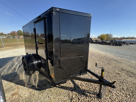 New 2026 NationCraft Trailers 5x8Trailer Cargo / Enclosed Trailer w/ Ramp Door & Blackout Package
