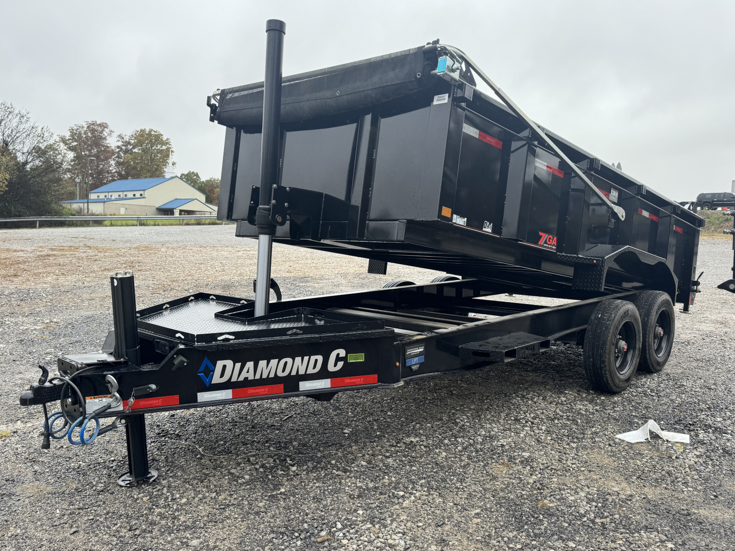 New 2025 Diamond C LPT210 16’ Dump Trailer, PACESETTER EDITION, HYDRAULIC JACK, 7 GAUGE FLOOR, FORK HOLDERS