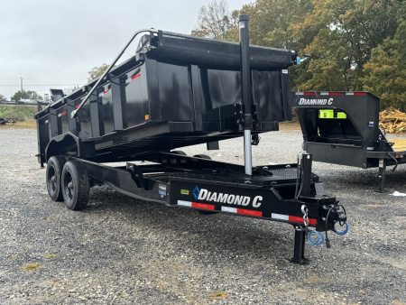 New 2025 Diamond C LPT210 16’ Dump Trailer, PACESETTER EDITION, HYDRAULIC JACK, 7 GAUGE FLOOR, FORK HOLDERS