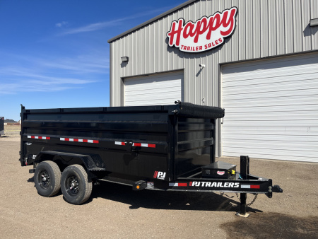 New 2026 PJ 83 x14' BP Tandem Axle Low Pro High Side Dump w/ 48  Sides – DM