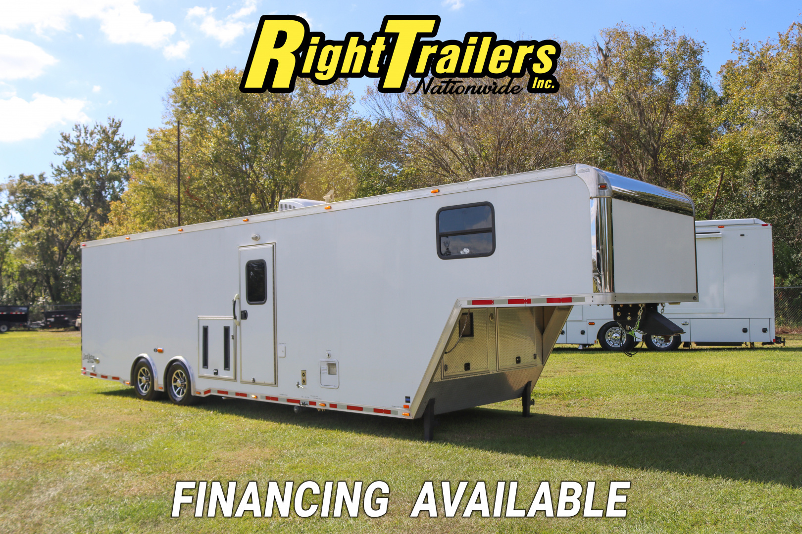 Used 2014 8.5X34 inTech GOOSENECK RACE TRAILER