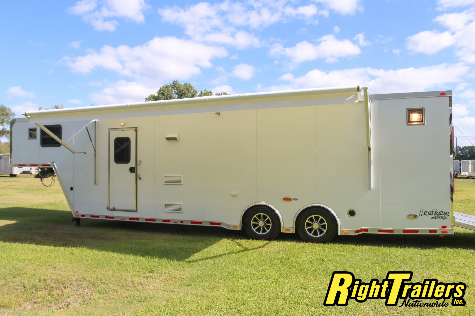 Used 2014 8.5X34 inTech GOOSENECK RACE TRAILER