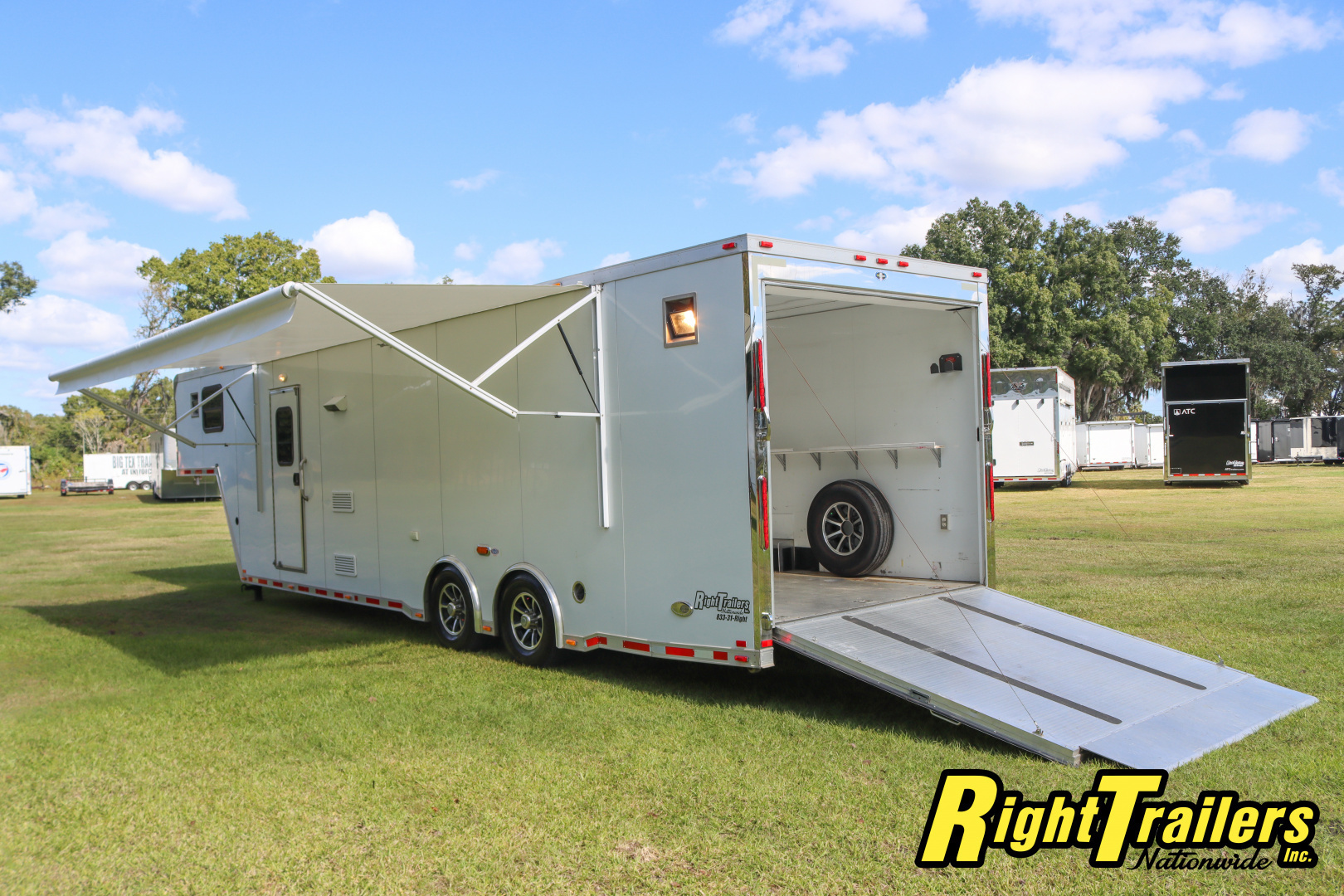 Used 2014 8.5X34 inTech GOOSENECK RACE TRAILER