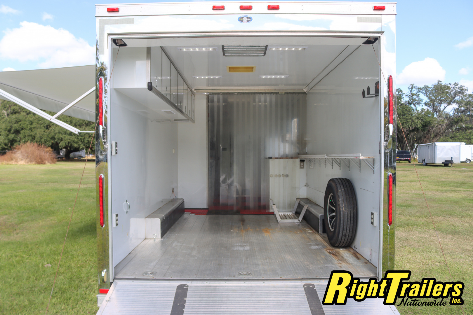 Used 2014 8.5X34 inTech GOOSENECK RACE TRAILER