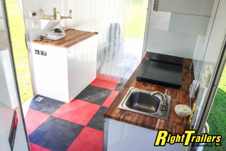 Used 2014 8.5X34 inTech GOOSENECK RACE TRAILER