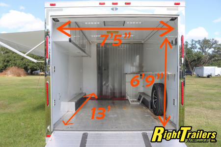 Used 2014 8.5X34 inTech GOOSENECK RACE TRAILER