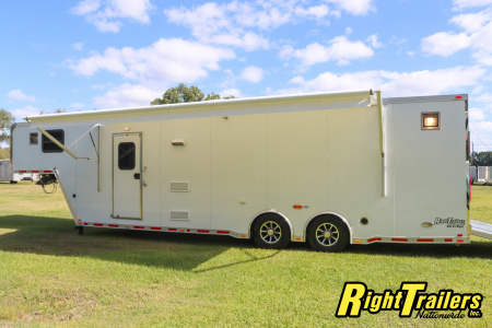 Used 2014 8.5X34 inTech GOOSENECK RACE TRAILER
