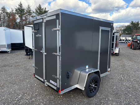 New 2026 US Cargo 5X8 +2ft V nose/ Barn Doors/ Side door/ Polycore / 6' interior - 2990gvw