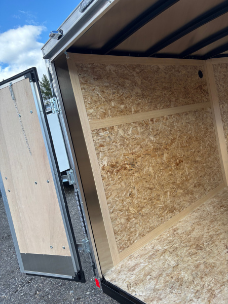 New 2026 US Cargo 5X8 +2ft V nose/ Barn Doors/ Side door/ Polycore / 6' interior - 2990gvw