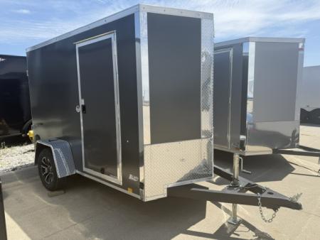 New 2026 Formula Traverse Charcoal 5'x10' 3k Flat Top V-Nose Enclosed Cargo Trailer