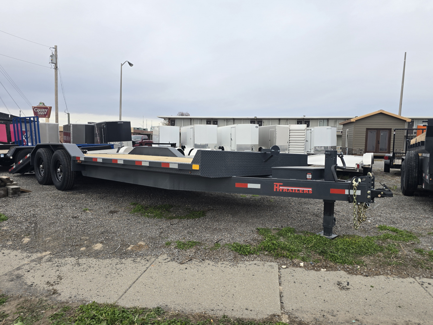 New 2026 HT Trailers 102"x24' Hydraulic Dove 14k GVWR Flatbed Trailer