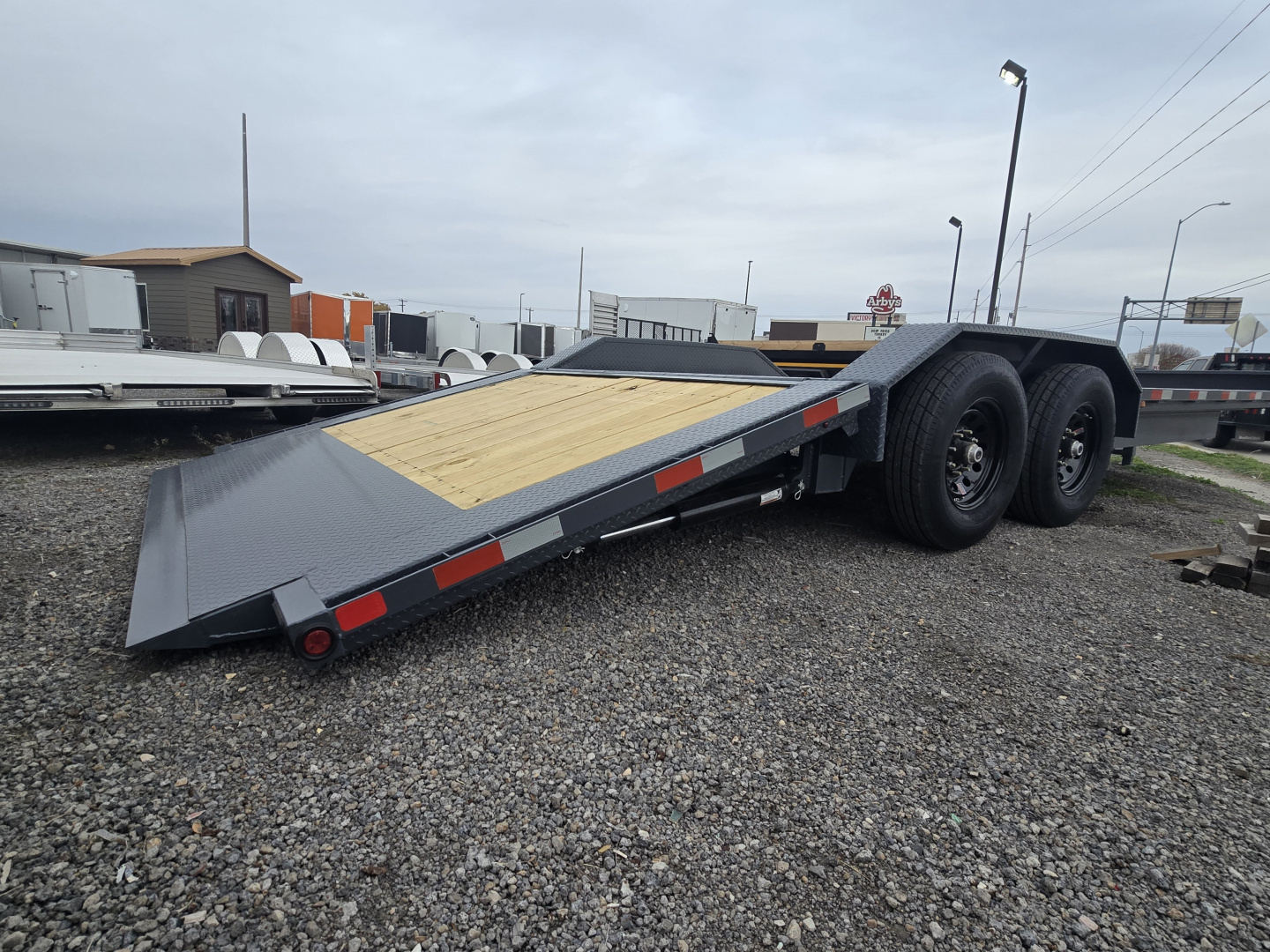 New 2026 HT Trailers 102"x24' Hydraulic Dove 14k GVWR Flatbed Trailer