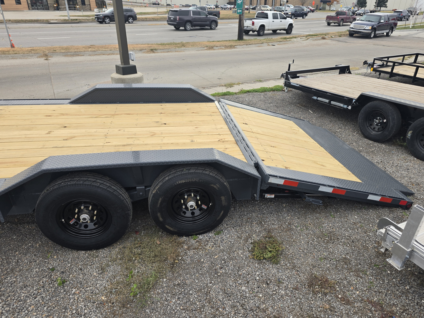 New 2026 HT Trailers 102"x24' Hydraulic Dove 14k GVWR Flatbed Trailer