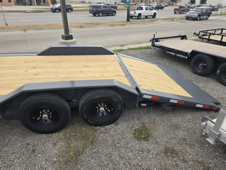 New 2026 HT Trailers 102"x24' Hydraulic Dove 14k GVWR Flatbed Trailer
