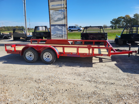 New 2026 Maxwell 83x16 Straight Railed Deluxe Utility Trailer