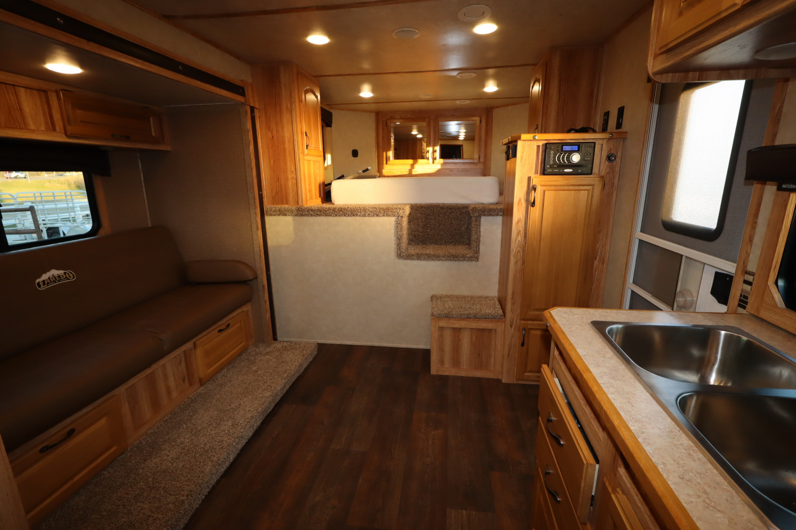 Used 2015 Bison Trailers Stock/Combo LQ Slide-out Horse Trailer