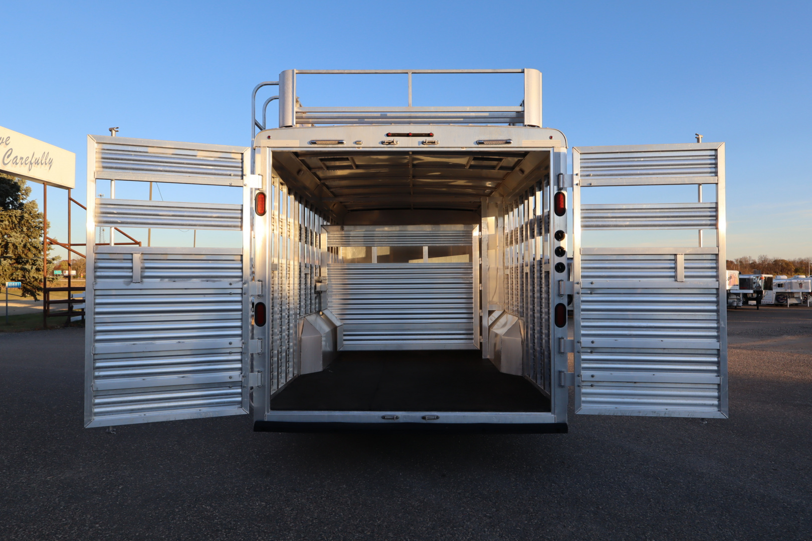 Used 2015 Bison Trailers Stock/Combo LQ Slide-out Horse Trailer