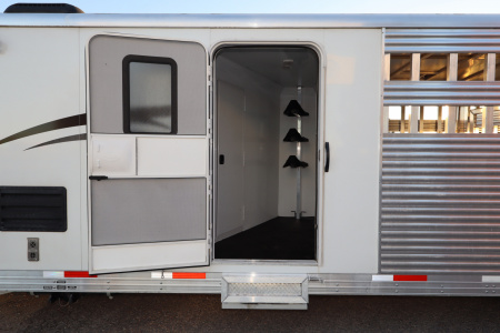 Used 2015 Bison Trailers Stock/Combo LQ Slide-out Horse Trailer