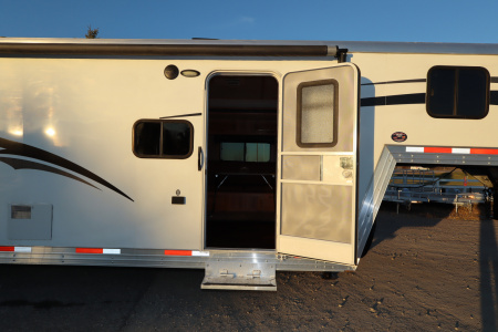 Used 2015 Bison Trailers Stock/Combo LQ Slide-out Horse Trailer