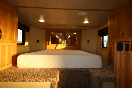 Used 2015 Bison Trailers Stock/Combo LQ Slide-out Horse Trailer