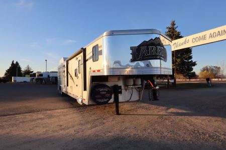 Used 2015 Bison Trailers Stock/Combo LQ Slide-out Horse Trailer