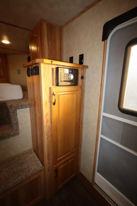 Used 2015 Bison Trailers Stock/Combo LQ Slide-out Horse Trailer